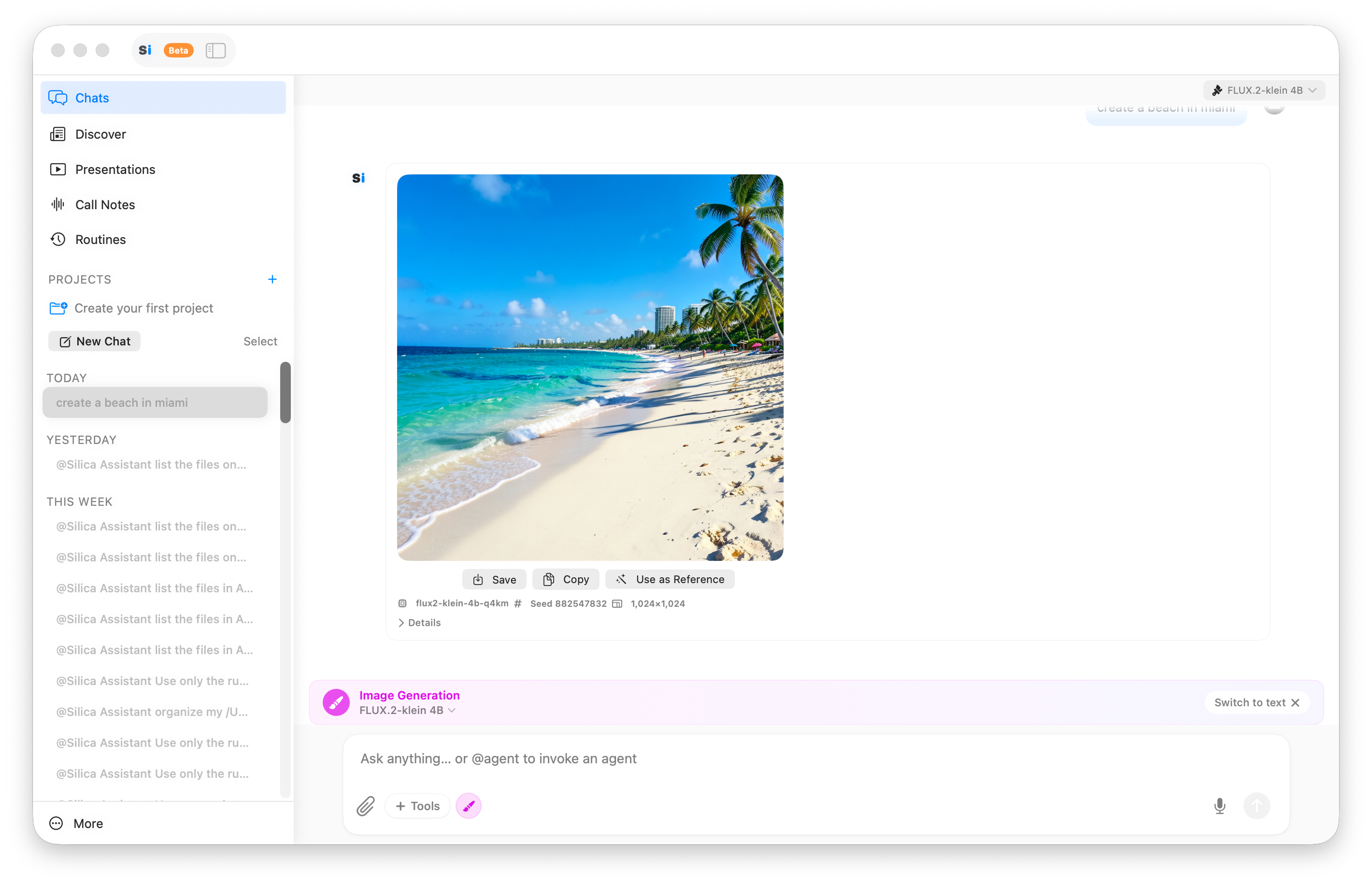 SilicaAI design studio with on-device image generation